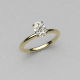 Oval solitaire ring