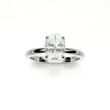 Oval solitaire ring