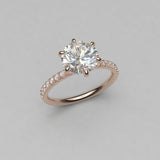 Lab diamond band ring setting