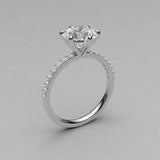 Lab diamond band ring setting