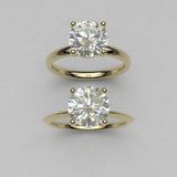 Solitaire 4 round claws ring setting