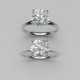 Solitaire 4 round claws ring setting