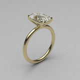 Emerald cut ring solitaire