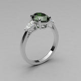 Trinity pear lab diamond ring setting