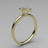 Bezel solitaire ring setting