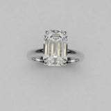 Emerald cut ring solitaire